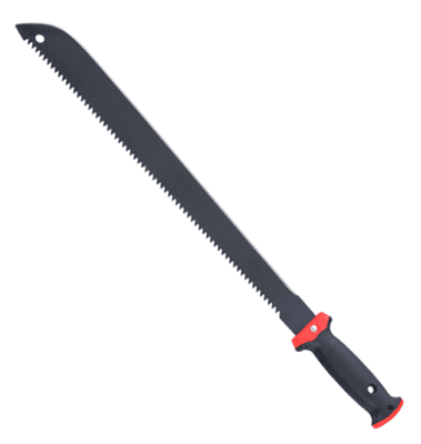 Machete with top saw