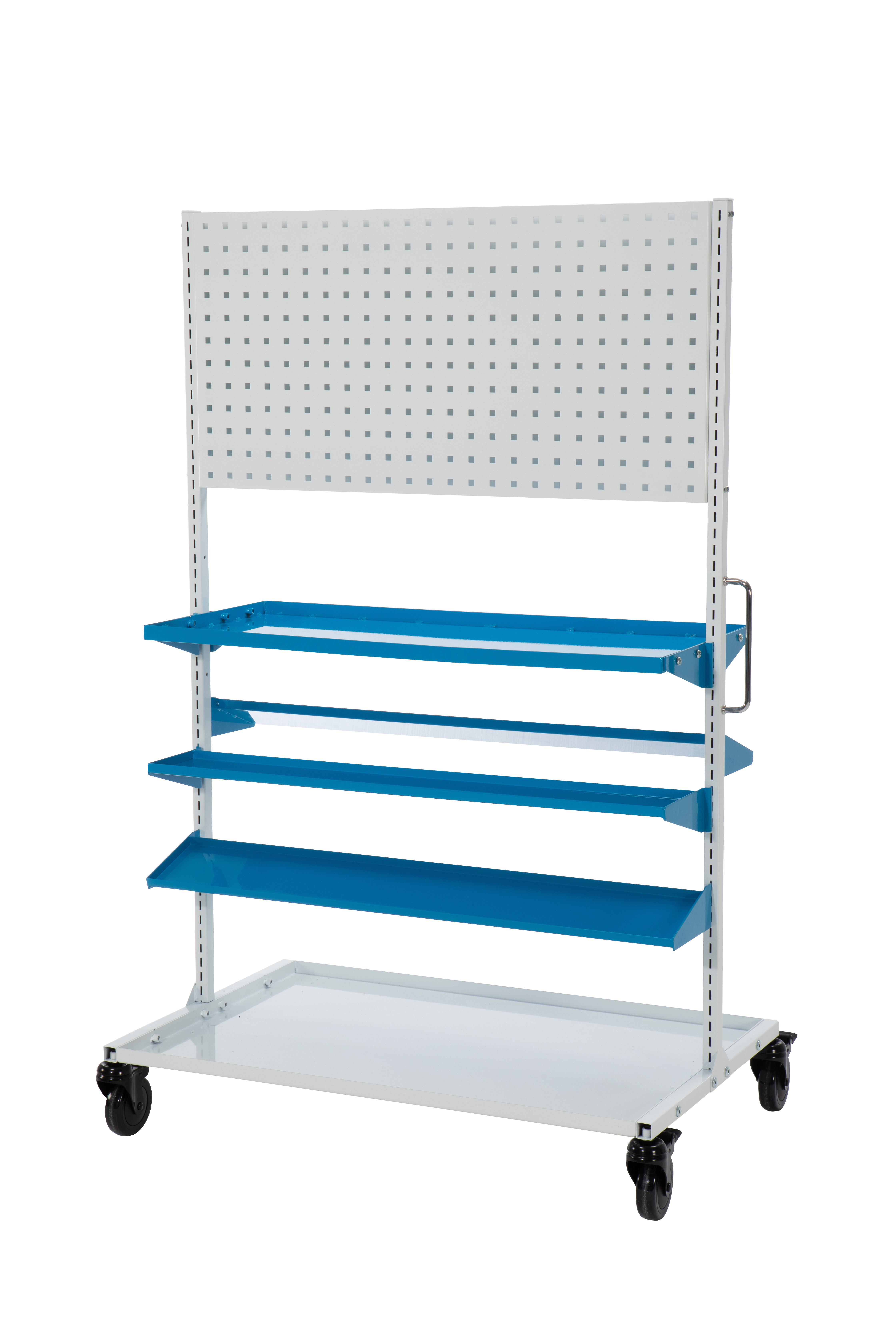 Tool Trolley with Shelves and Pegboard