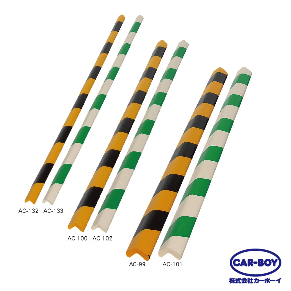 L-shaped safety bezel 90cm (tiger pattern) (black/yellow)