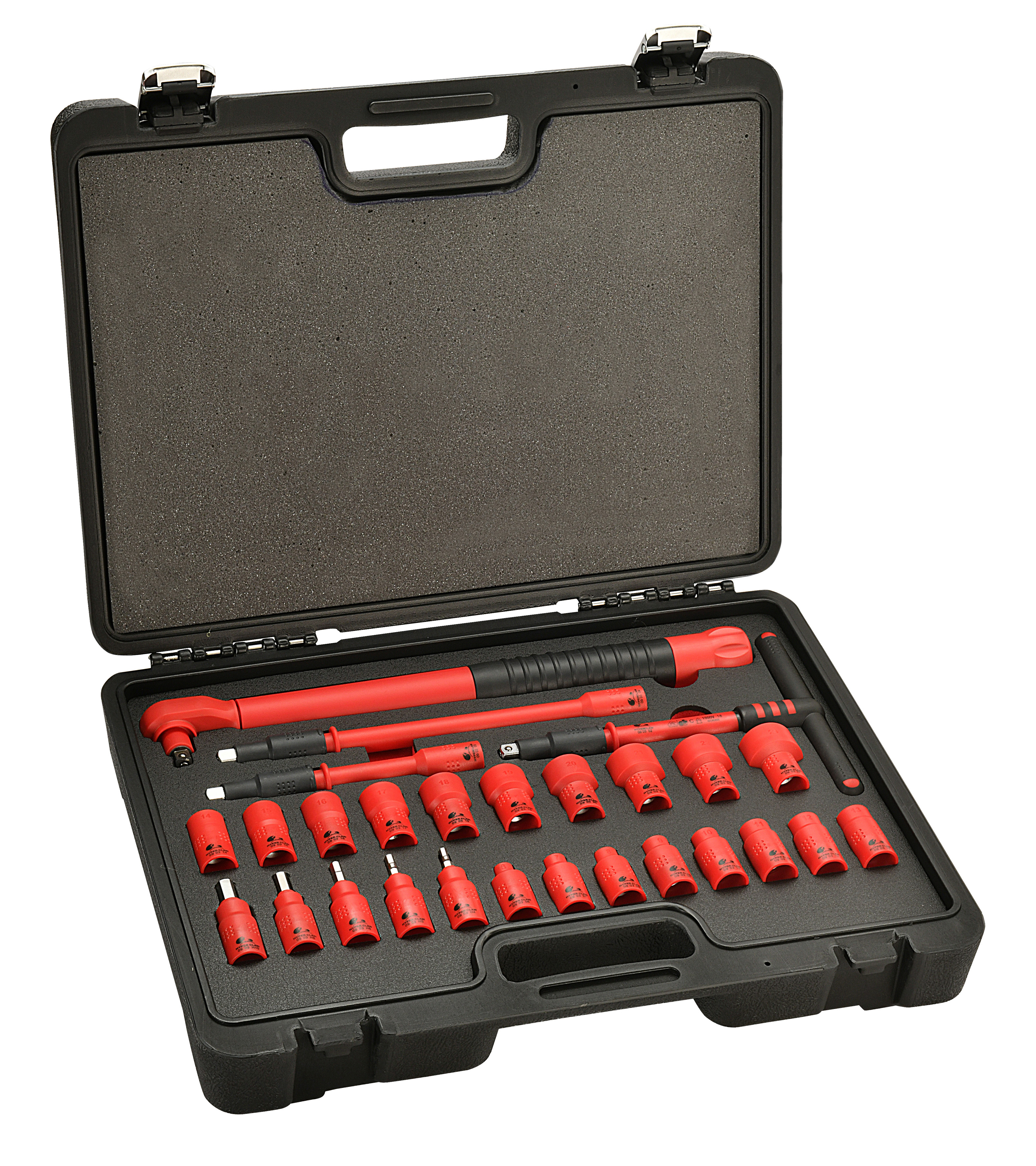 VDE Torque wrench and socket sets, 21pcs