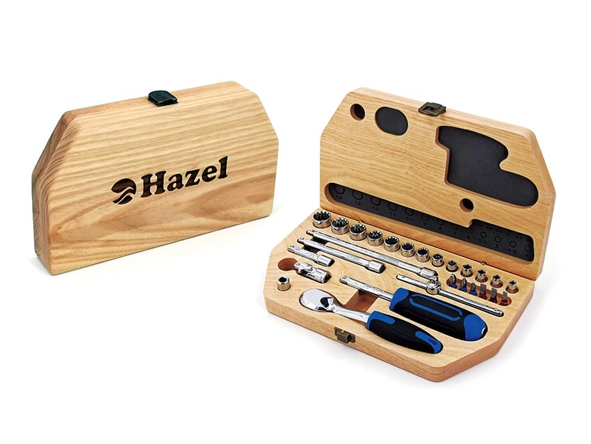 Wooden Case with Tools