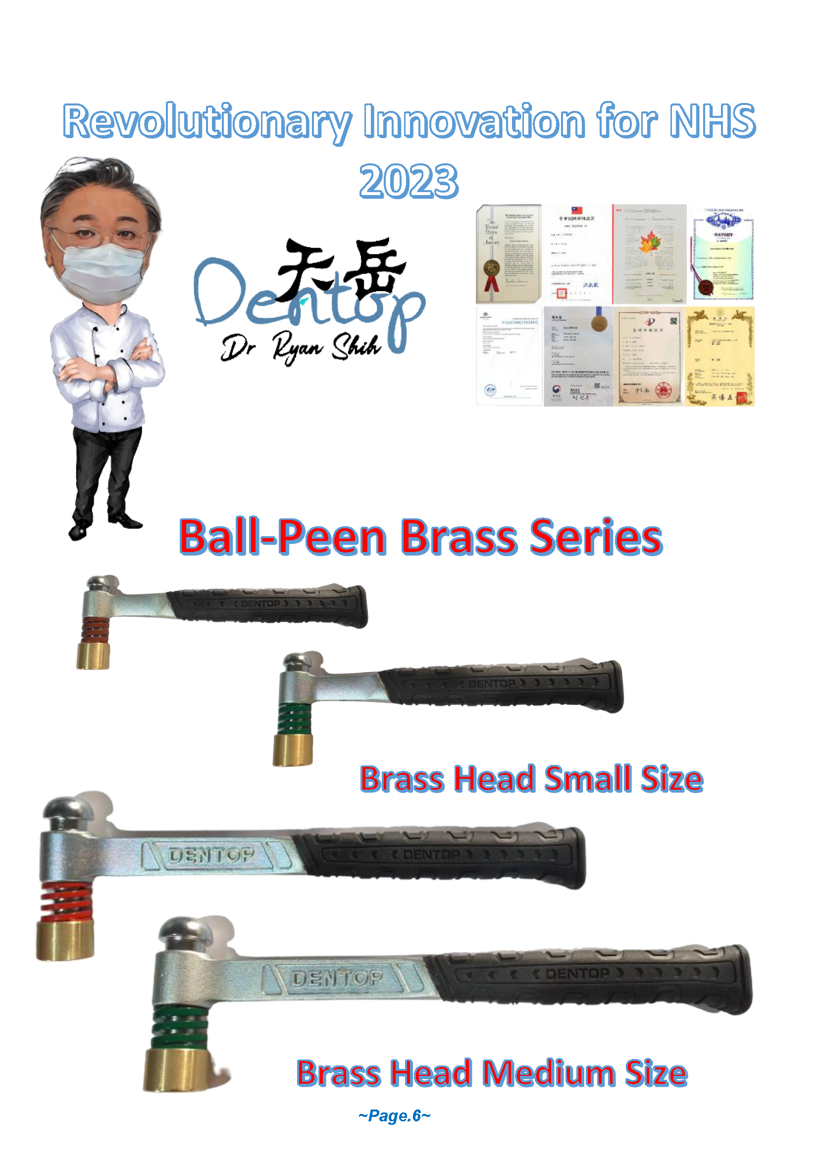 Labor-Saving Shock Sbsorption Ball-Peen Brass Hammer