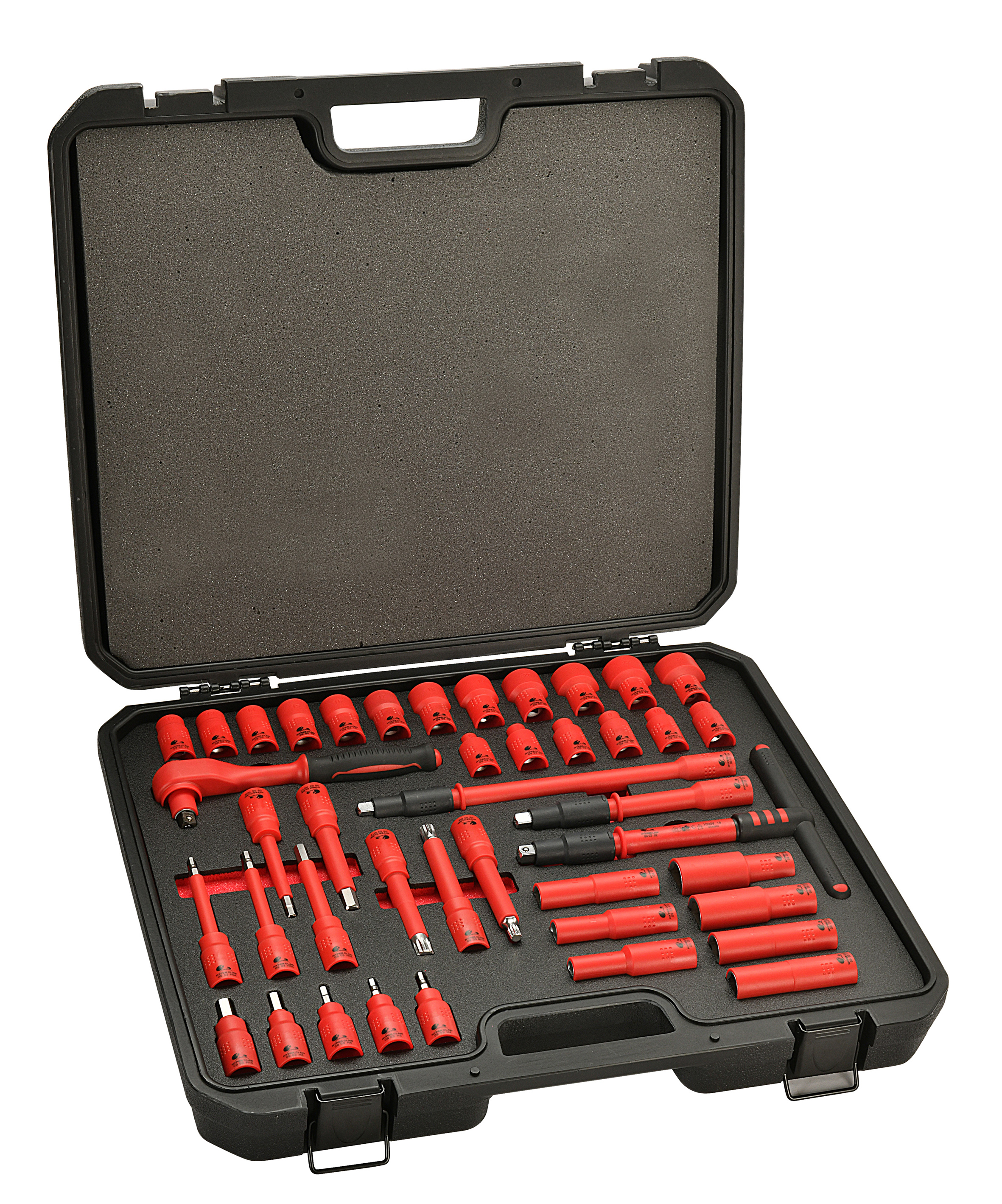 VDE Torque wrench and socket sets, 42pcs