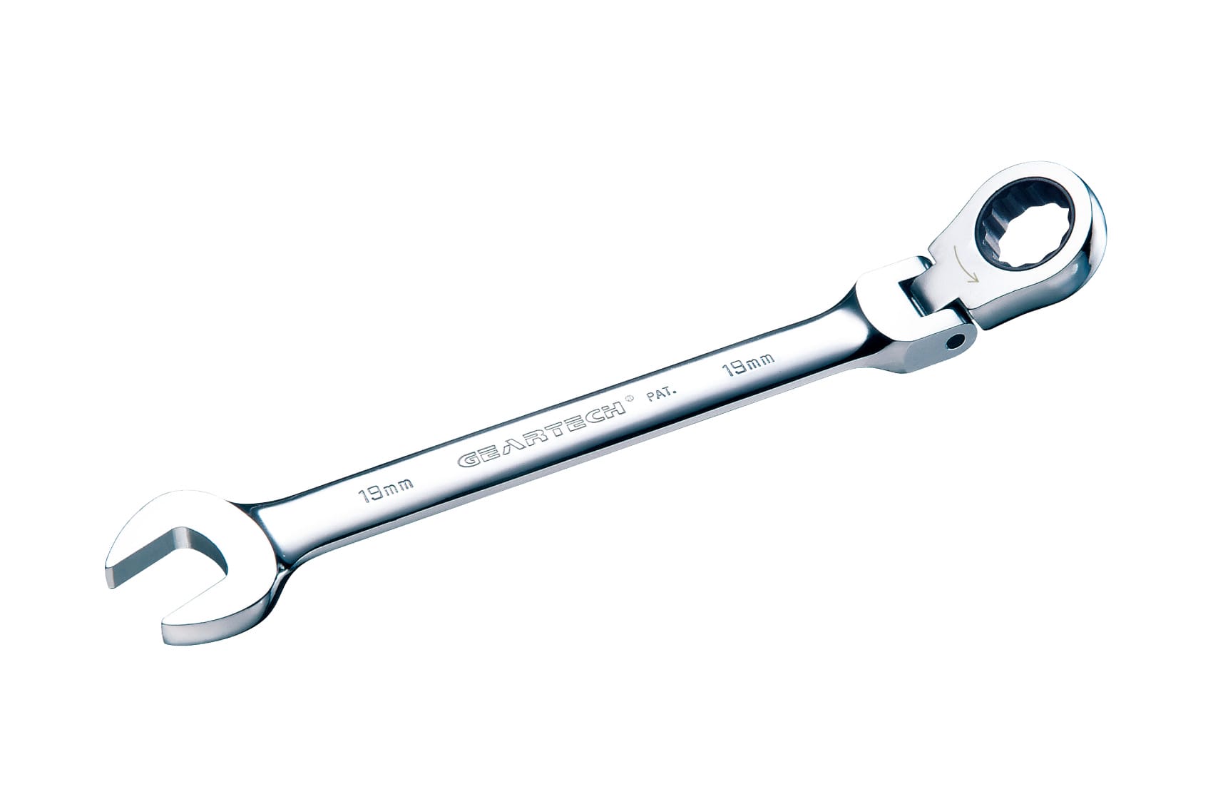 Flex head ratcheting combination wrench