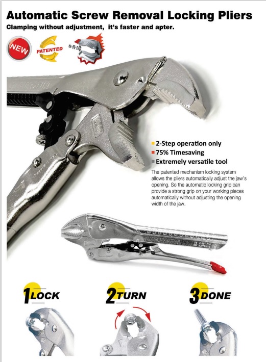 Automatic Screw Removal Locking Pliers