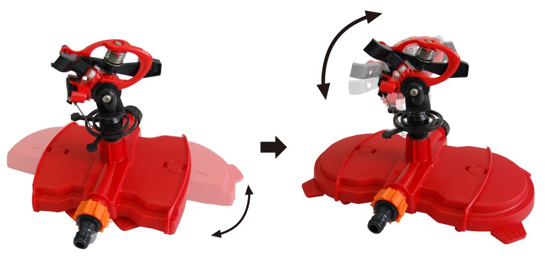 Adjustable angles plastic sprinkler