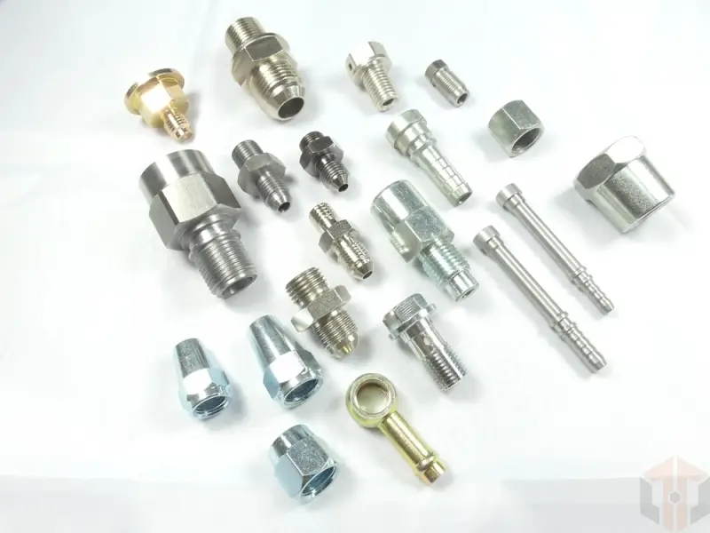 Auto parts, motorcycle parts, double external thread screw joints