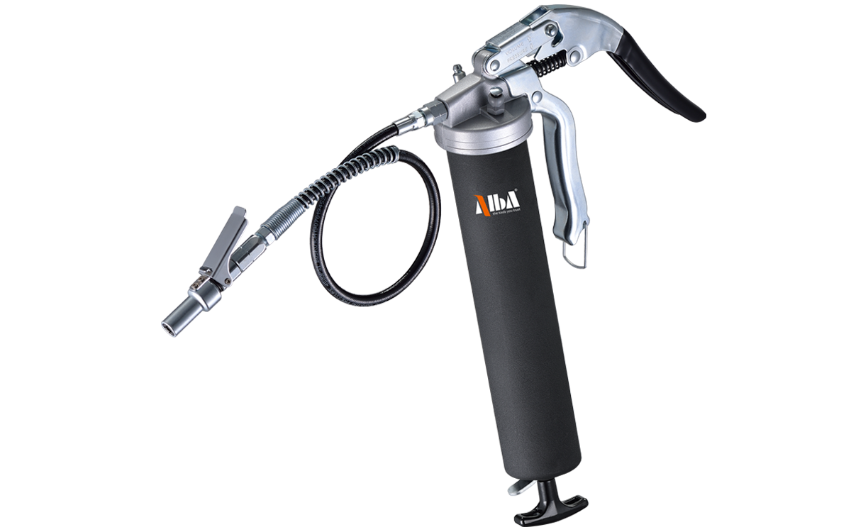 14oz/400g Dual Pressure Pistol Grip Grease Gun w/ EcoSmart® System +Slimline Quick Release Grease Coupler